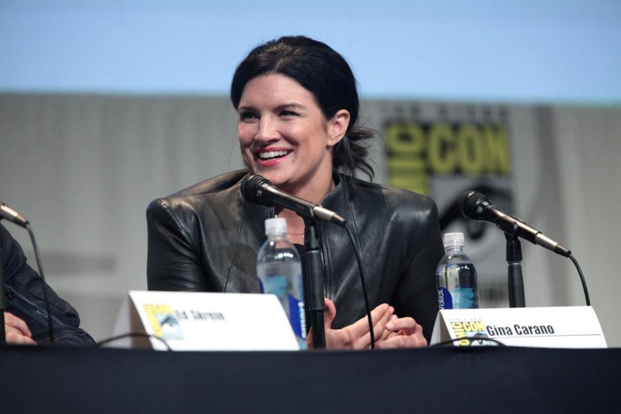 A photo of Gina Carano at Comic con in 2015.