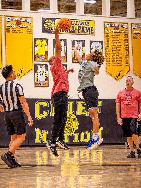 Action from the Mission Life Basketball Game