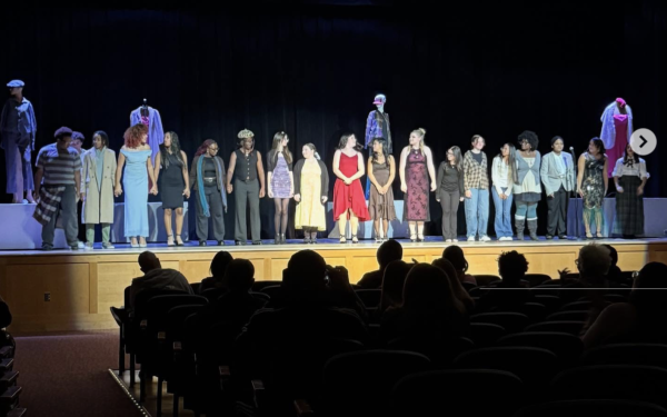 The cast of the Broadway Cabaret has their curtain call
