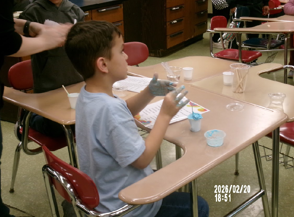 Children participating in the Slime Room, one of the many activities held at Science Night!